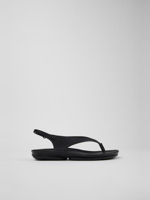 CAMPERLAB Black Leather Sandals for Women.