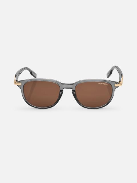 Montblanc Squared Sunglasses with Gray Colored Acetate Frame