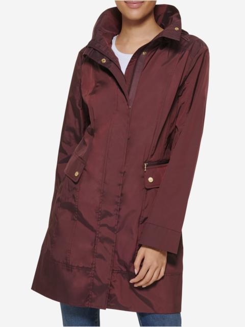 COLE HAAN Women's Signature Packable Hooded Rain Jacket