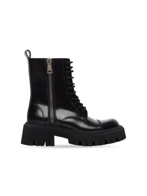 BALENCIAGA Women's Tractor 20mm Lace-up Boot in Black