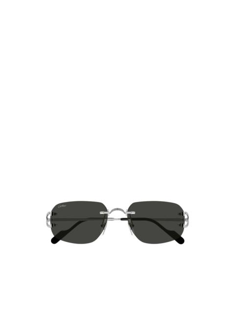 Cartier rimless rectangle-frame sunglasses