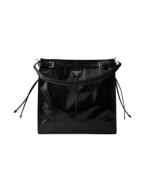 Prada Men's Bonnie Leather Shoulder Bag - Black