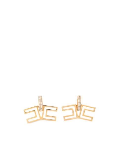 ELISABETTA FRANCHI logo-detail earrings