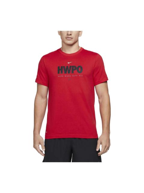 Nike Nike Dri-Fit 'HWPO' Training T-Shirt 'Red' DA1594-657