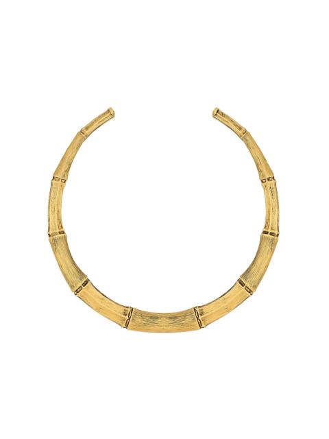 SAINT LAURENT Gold-Tone Brass Necklace gold
