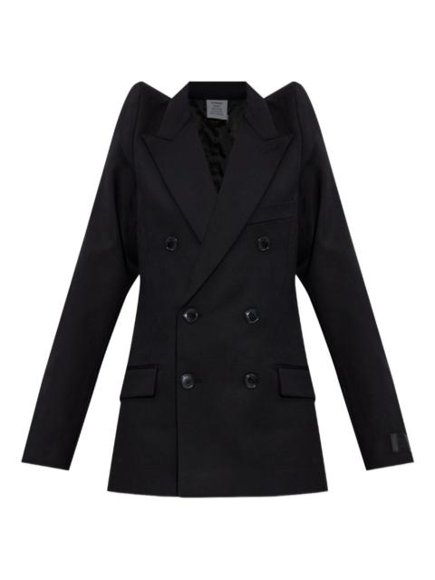 VETEMENTS padded-shoulder double-breasted jacket