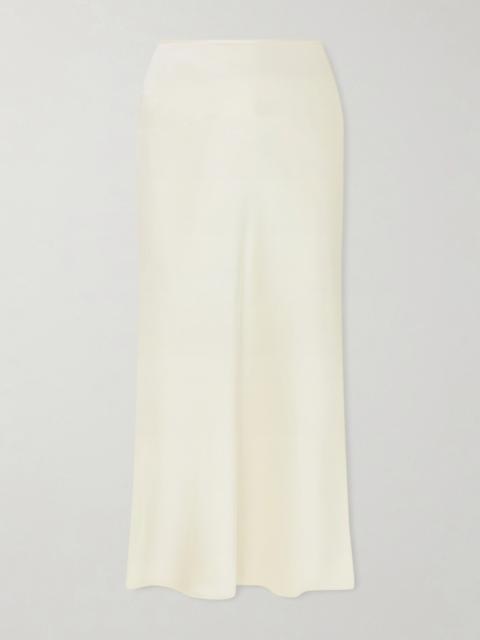Another Tomorrow Satin Midi Skirt