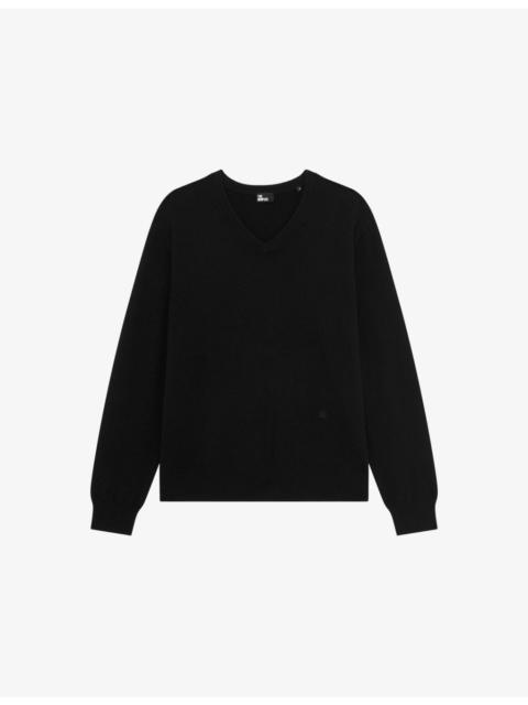 The Kooples V-Neck Regular-Fit Stretch Cashmere-Blend Jumper