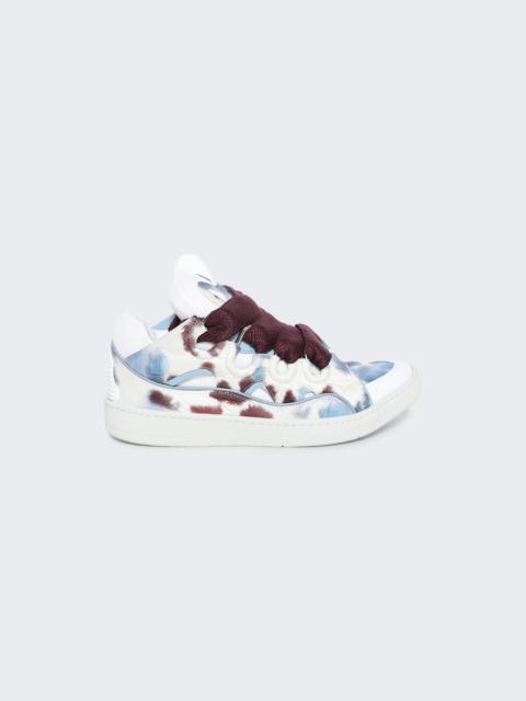 Lanvin Curb Sneakers Burgundy And Blue