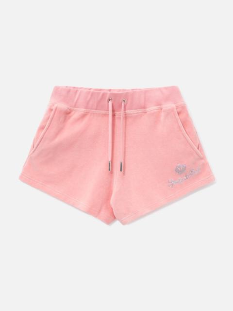 Sporty & Rich SPORTY & RICH X JUICY COUTURE SCRIPT VELOUR SHORT
