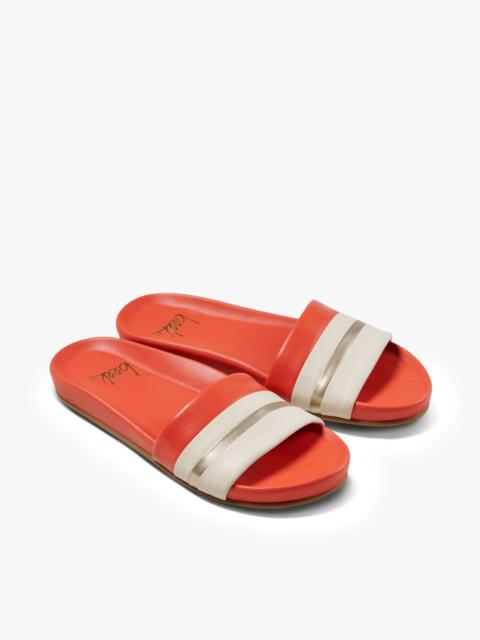 beek Gallito Stripe Leather Slide Sandal