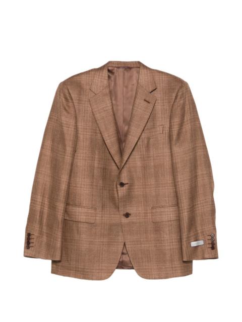 Canali checked single-breasted jacket