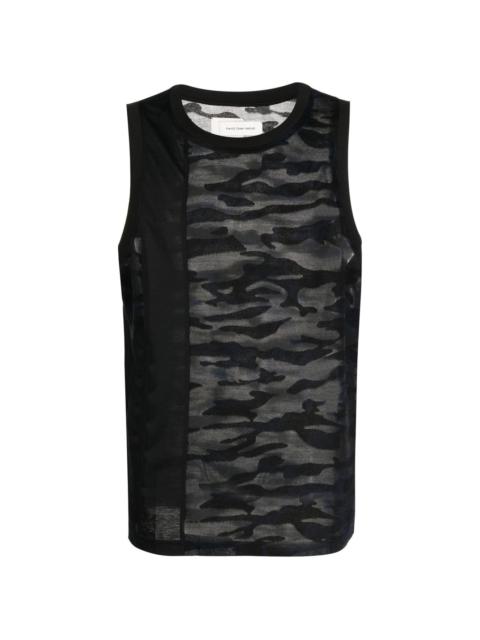 FENG CHEN WANG camouflage-print tank top