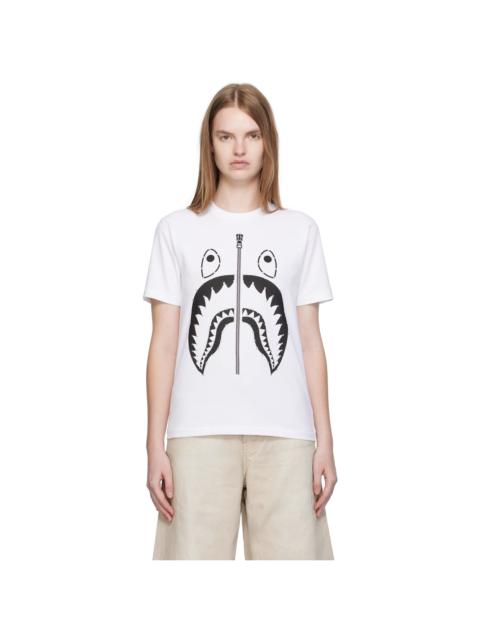 A BATHING APE® White Crystal Stone Shark T-shirt
