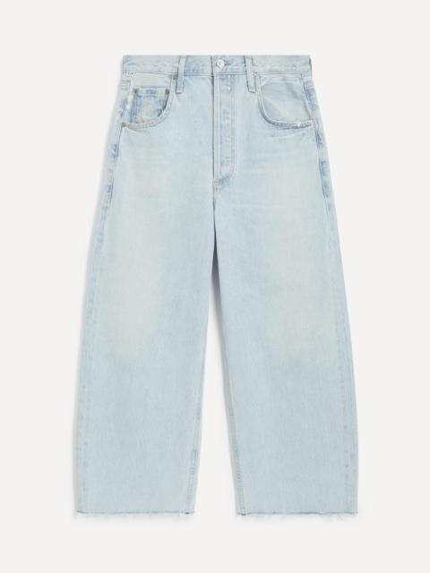 Ayla Raw Hem Crop Jeans in Sailor