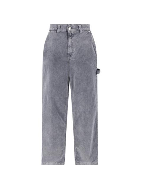 HAIKURE Sibilla Velvet Pier hammer-loop straight trousers