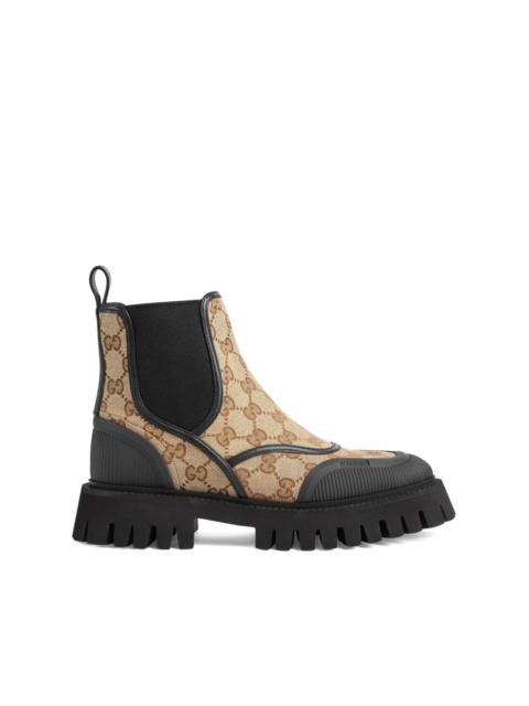 GUCCI GG canvas ankle boots