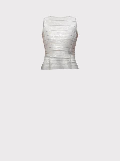HERVE LEGER THE METALLIC SIENNA TOP