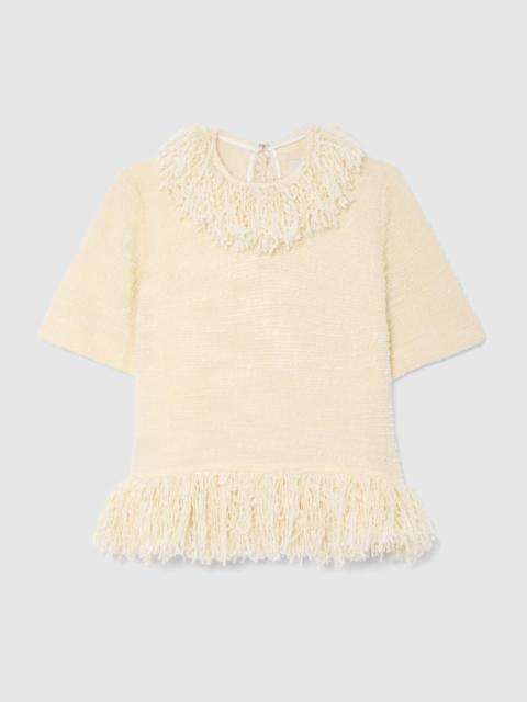 LIBEROWE FRINGE TOP IN VANILLA CREAM