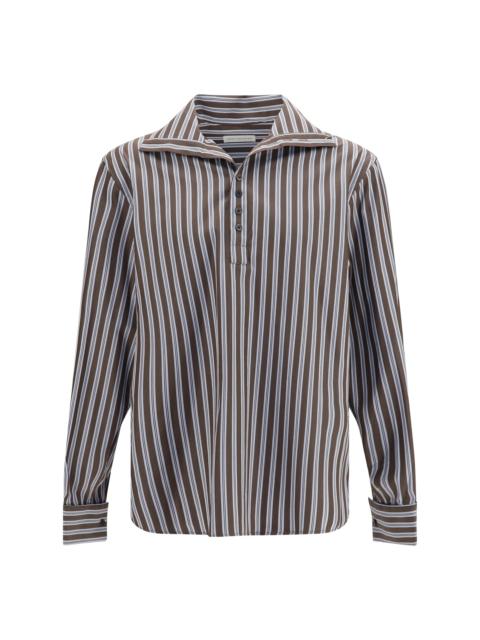 Dries Van Noten Dries Van Noten Striped Cotton Shirt — Brown
