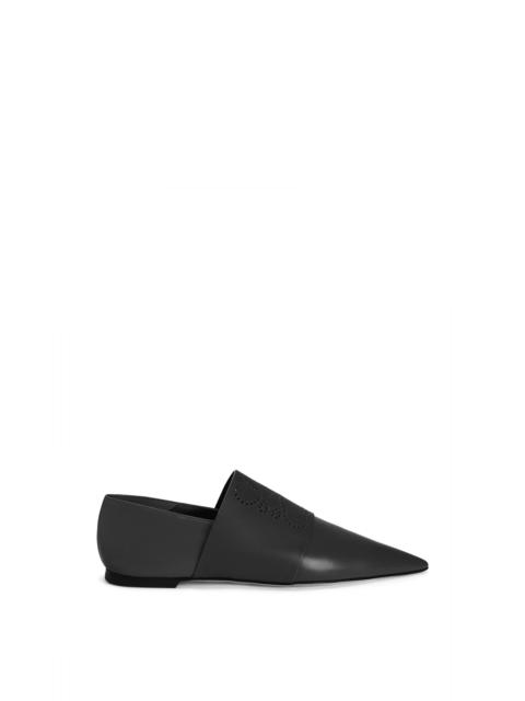 Loewe Perforated anagram pointy mule in calf