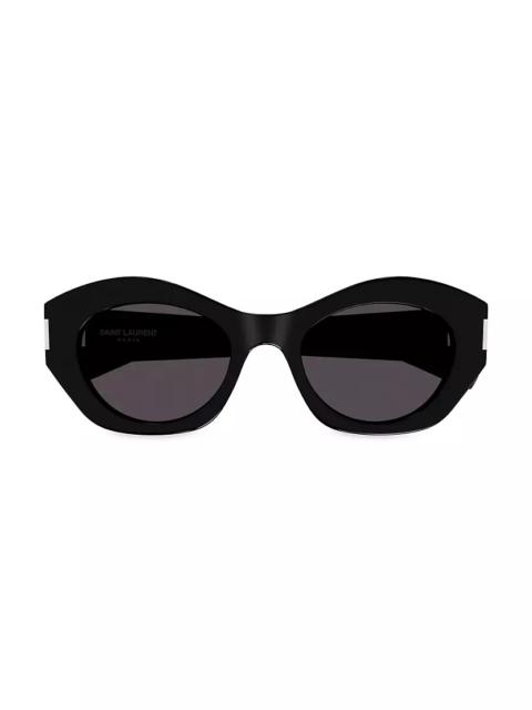SAINT LAURENT Bold Geometrique Cat Eye Sunglasses