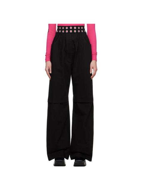 Raf Simons Black Eyelet Jeans