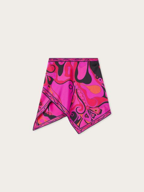 PUCCI ORCHIDEE PRINT SILK SCARF SKIRT