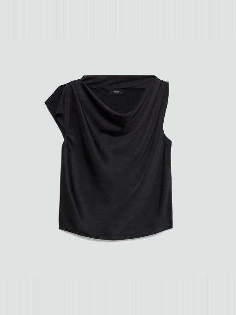 Theory Cowl Neck Blouse in Silk Georgette