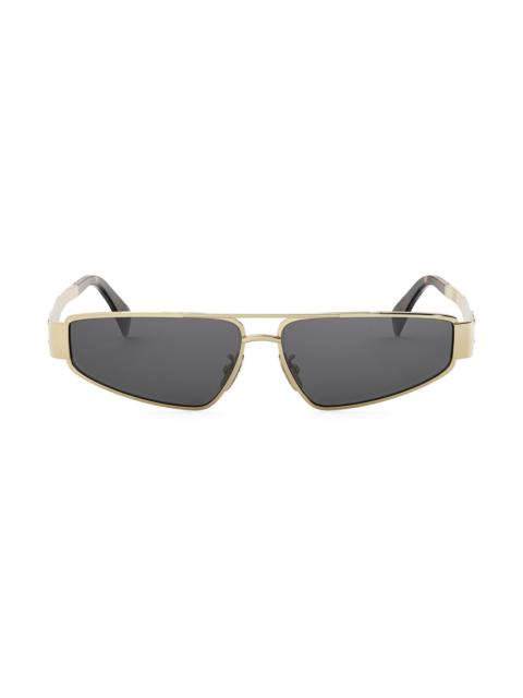 CELINE Women's Triomphe 59MM Geometric Sunglasses - Gold Grey