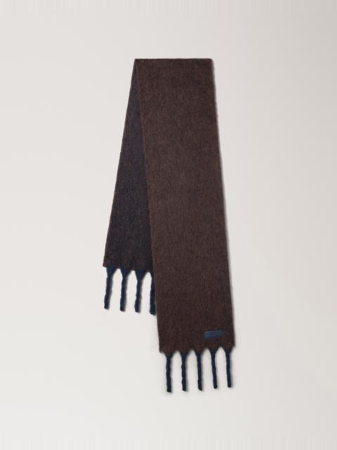 Mulberry Contrast Tassel Alpaca Scarf Ebony & Night Sky Alpaca Blend