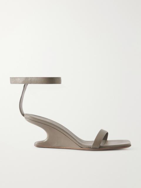 Rick Owens Cantilever Leather Sandals Wedge Mules