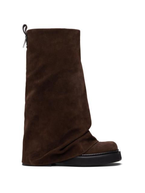 THE ATTICO Brown Robin Combat Boots