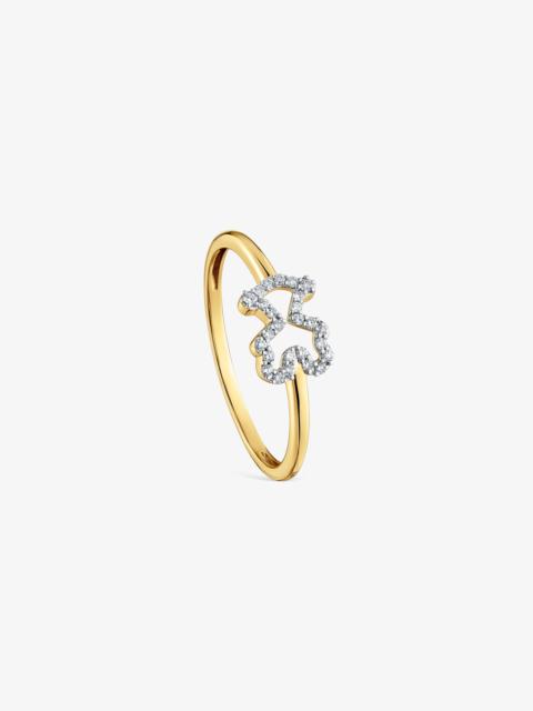 TOUS Diamond and 9kt gold bear Ring TOUS Kaos