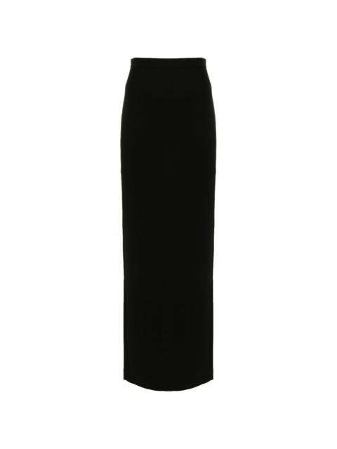 high-waist maxi skirt