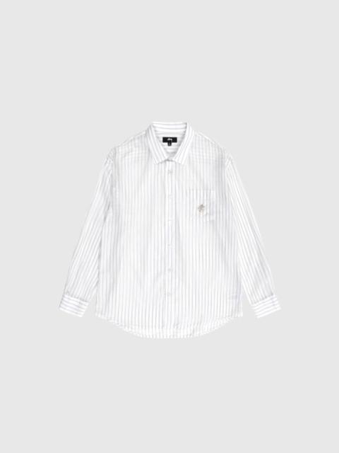 トップス unistussy boxy flat hem shirt striped Stussy Boxy Flat Striped Hem Shirt Navy Men's - SS24 - US