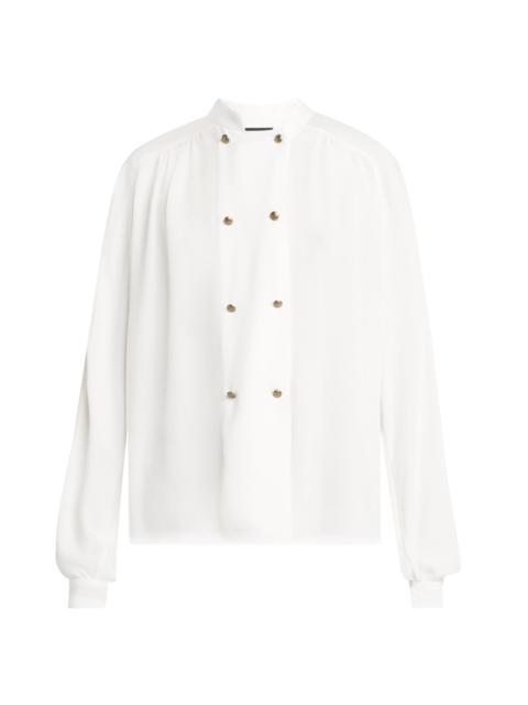 GIORGIO ARMANI Women's Ouble Silk Blouse - White