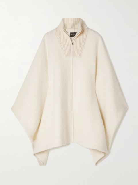 Loro Piana Britney cashmere and silk-blend turtleneck poncho White