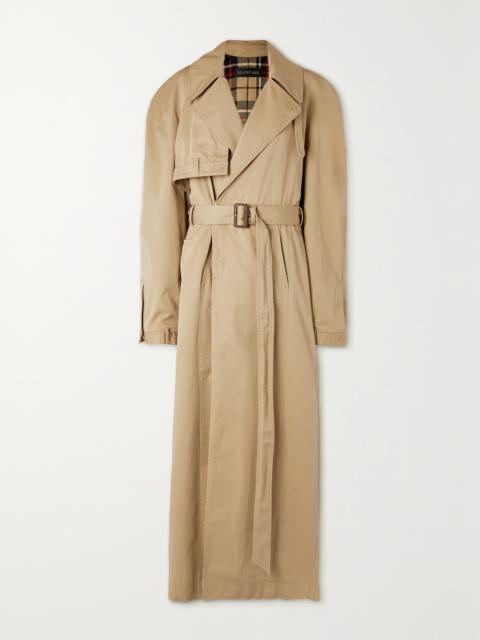 BALENCIAGA Oversized Asymmetric Cotton-twill Trench Coat