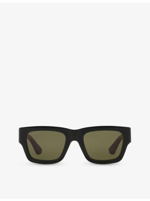 GUCCI GG1668S square-shape acetate sunglasses