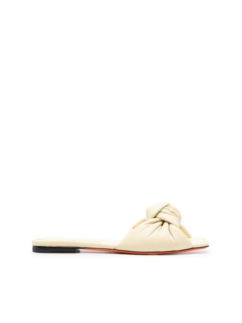 Santoni twist-strap flat mules