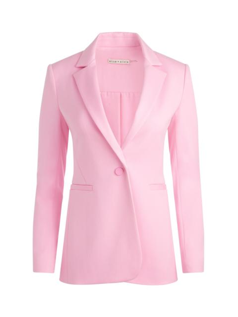 Alice + Olivia MACEY NOTCH COLLAR FITTED BLAZER