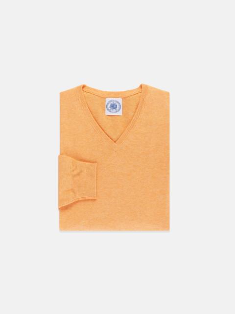 J. PRESS COTTON/CASHMERE V-NECK SWEATER