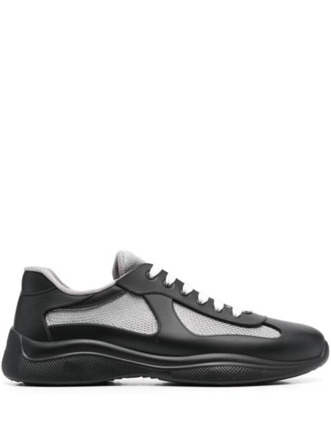Prada panelled lace-up sneakers