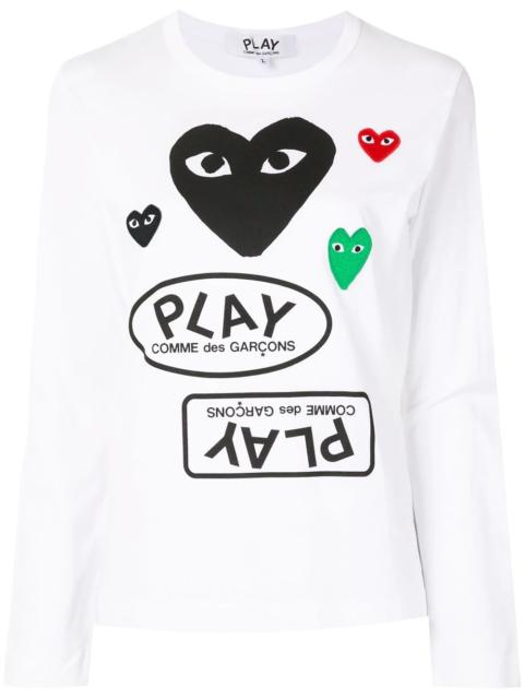 Comme des Garçons PLAY logo print long sleeve t-shirt