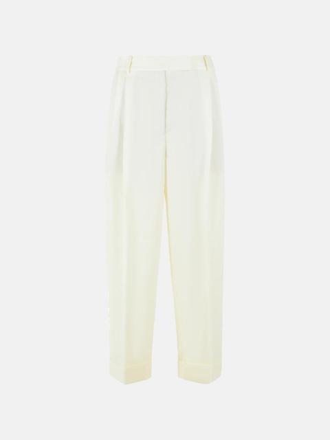 BINANCO HIGH WAIST PANTS WITH LAPEL IN WOOL BLEND