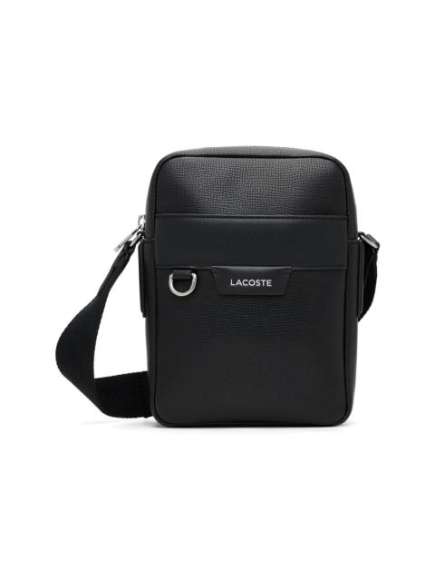 LACOSTE Black Ossian Leather Satchel Bag