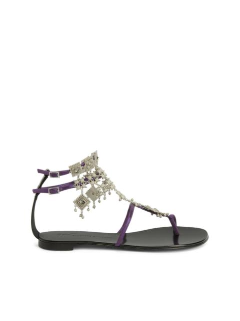 Giuseppe Zanotti Amira embellished suede sandals