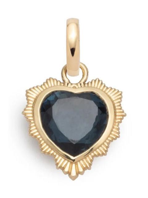 FOUNDRAE Heart Charm - London Blue Topaz