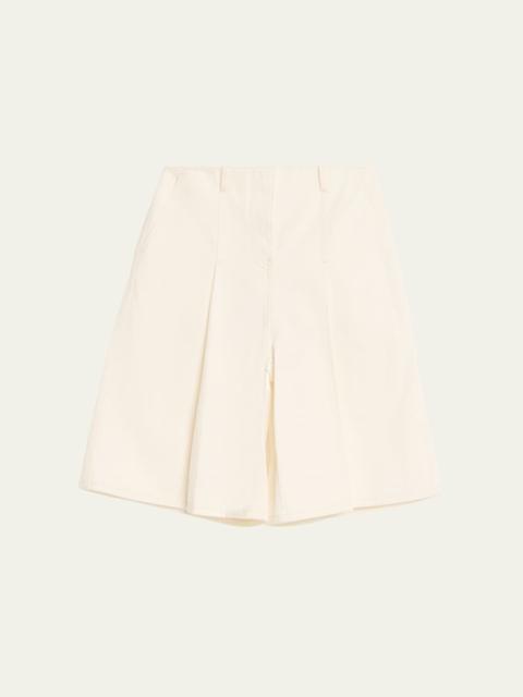 3.1 Phillip Lim Pleated Knee-Length Denim Shorts